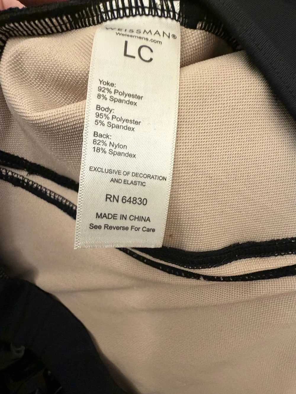 Weissman Black Performance Leotard